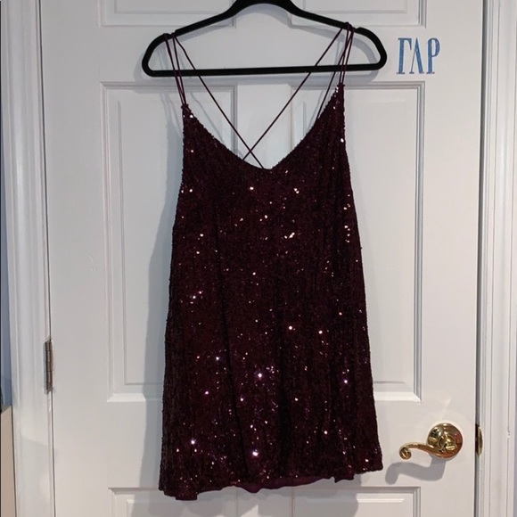 Free People Dresses & Skirts - Free People Purple Sequin Mini dress Free People Dresses & Skirts - Free People Purple Sequin Mini dress